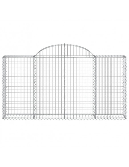 Cesti Gabbioni ad Arco 6 pz 200x30x100/120 cm Ferro Zincato