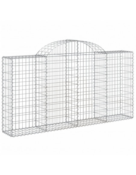 Cesti Gabbioni ad Arco 7 pz 200x30x100/120 cm Ferro Zincato
