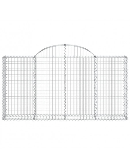 Cesti Gabbioni ad Arco 7 pz 200x30x100/120 cm Ferro Zincato