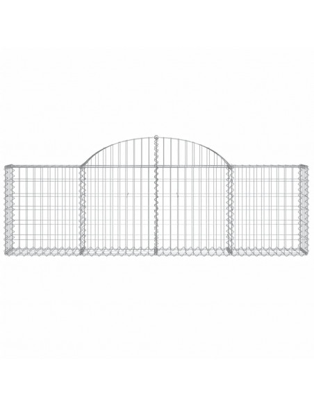 Cesti Gabbioni ad Arco 13 pz 200x30x60/80 cm Ferro Zincato