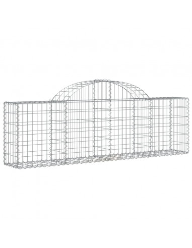 Cesti Gabbioni ad Arco 3 pz 200x30x60/80 cm Ferro Zincato