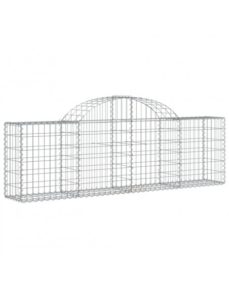 Cesti Gabbioni ad Arco 3 pz 200x30x60/80 cm Ferro Zincato