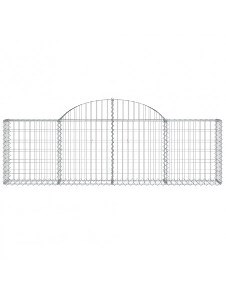Cesti Gabbioni ad Arco 3 pz 200x30x60/80 cm Ferro Zincato