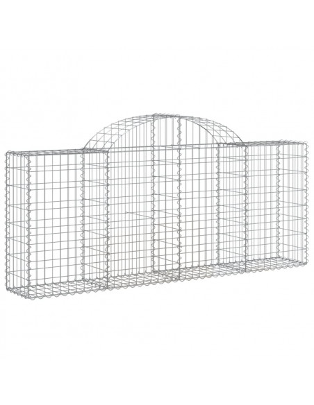 Cesti Gabbioni ad Arco 13 pz 200x30x80/100 cm Ferro Zincato