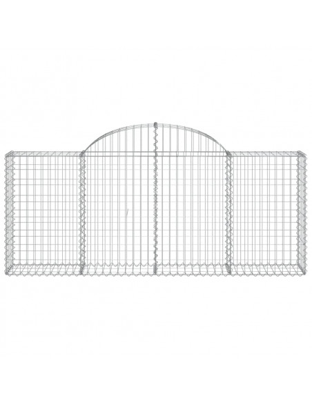 Cesti Gabbioni ad Arco 13 pz 200x30x80/100 cm Ferro Zincato