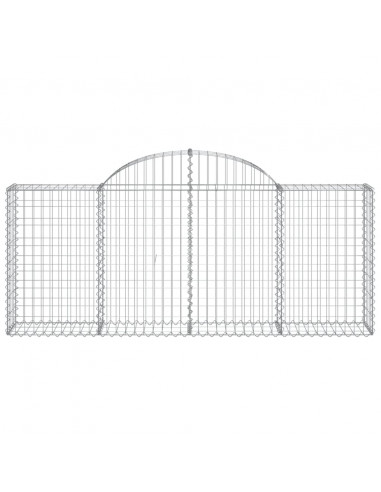 Cesti Gabbioni ad Arco 12 pz 200x30x80/100 cm Ferro Zincato