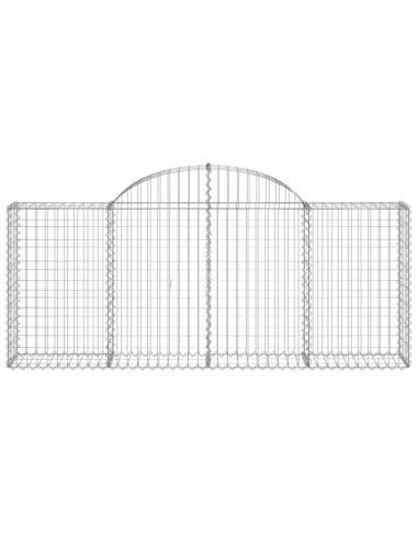 Cesti Gabbioni ad Arco 7 pz 200x30x80/100 cm Ferro Zincato