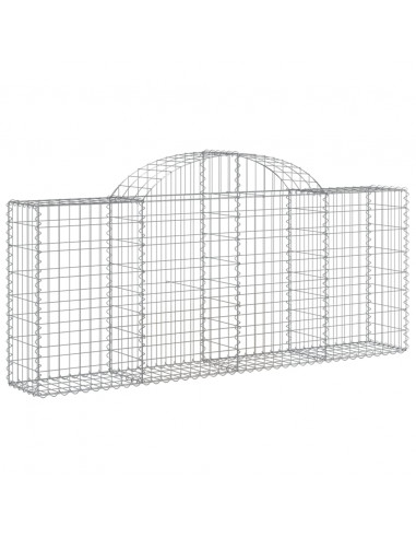 Cesti Gabbioni ad Arco 20 pz 200x30x80/100 cm Ferro Zincato