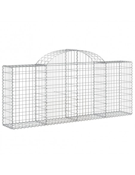 Cesti Gabbioni ad Arco 20 pz 200x30x80/100 cm Ferro Zincato