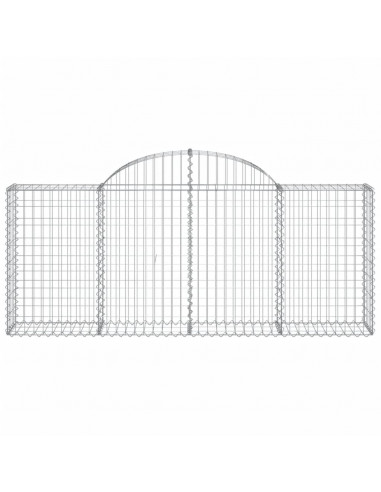 Cesti Gabbioni ad Arco 20 pz 200x30x80/100 cm Ferro Zincato