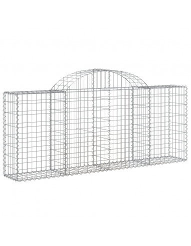 Cesti Gabbioni ad Arco 30 pz 200x30x80/100 cm Ferro Zincato