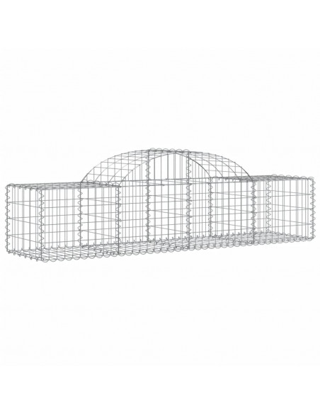 Cesti Gabbioni ad Arco 25 pz 200x50x40/60 cm Ferro Zincato