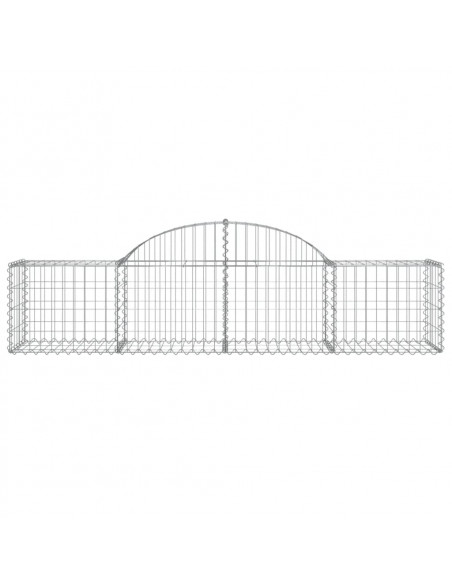Cesti Gabbioni ad Arco 25 pz 200x50x40/60 cm Ferro Zincato