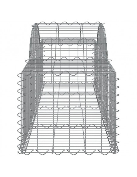 Cesti Gabbioni ad Arco 20 pz 200x50x40/60 cm Ferro Zincato