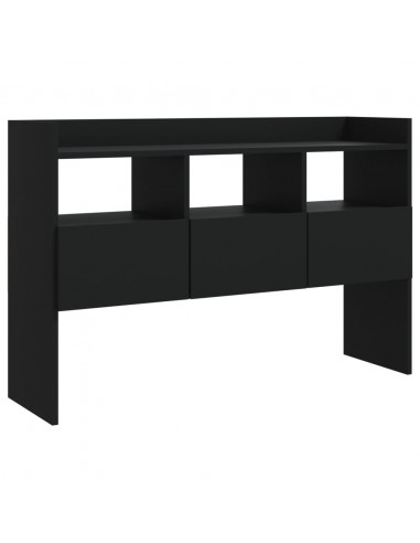 Credenza Nera 105x30x70 cm in Legno Multistrato