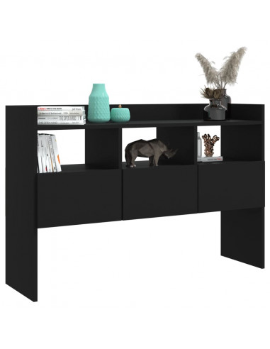 Credenza Nera 105x30x70 cm in Legno Multistrato