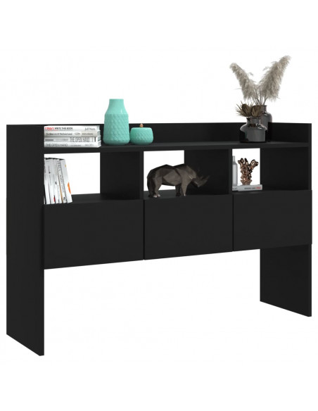 Credenza Nera 105x30x70 cm in Legno Multistrato