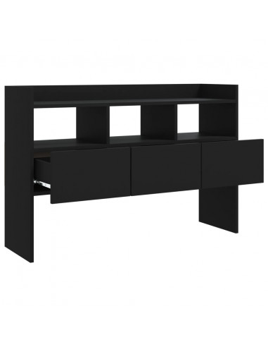 Credenza Nera 105x30x70 cm in Legno Multistrato