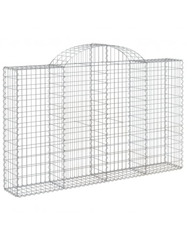 Cesti Gabbioni ad Arco 20 pz 200x30x120/140 cm Ferro Zincato