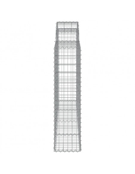 Cesti Gabbioni ad Arco 20 pz 200x30x120/140 cm Ferro Zincato
