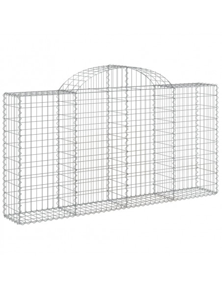 Cesti Gabbioni ad Arco 40 pz 200x30x100/120 cm Ferro Zincato