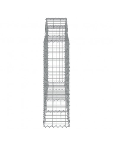 Cesti Gabbioni ad Arco 40 pz 200x30x100/120 cm Ferro Zincato