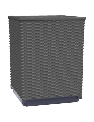 Fioriere 2 pz Nere 30x30x37 cm in Polipropilene