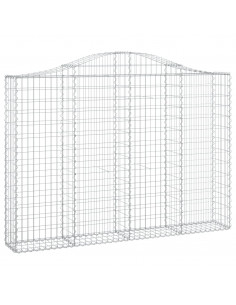 Cesto Gabbione ad Arco 200x30x140/160 cm Ferro Zincato 2