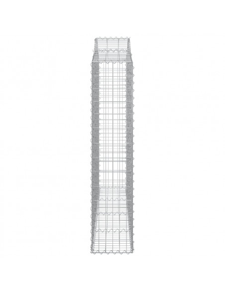 Cesto Gabbione ad Arco 200x30x140/160 cm Ferro Zincato