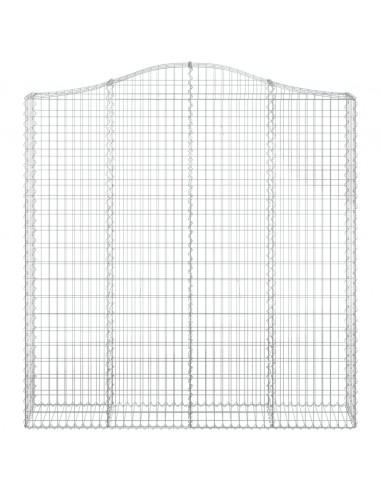 Cesto Gabbione ad Arco 200x30x200/220 cm Ferro Zincato