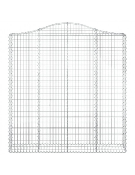 Cesto Gabbione ad Arco 200x30x200/220 cm Ferro Zincato