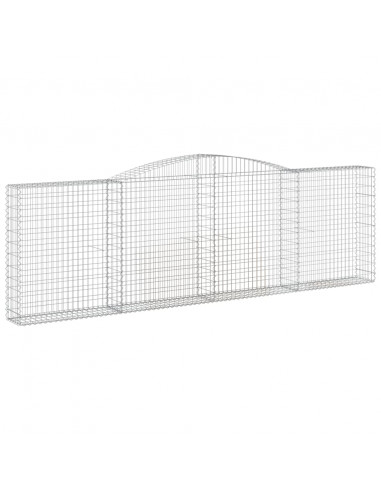 Cesti Gabbioni ad Arco 10 pz 400x30x120/140 cm Ferro Zincato