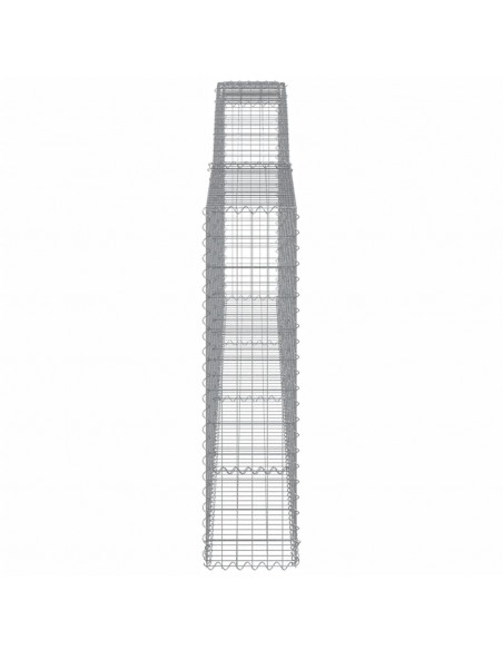 Cesti Gabbioni ad Arco 10 pz 400x30x120/140 cm Ferro Zincato