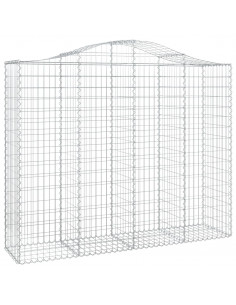 Cesto Gabbione ad Arco 200x50x160/180 cm Ferro Zincato 2