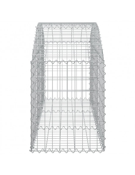 Cesto Gabbione ad Arco 150x50x60/80 cm Ferro Zincato