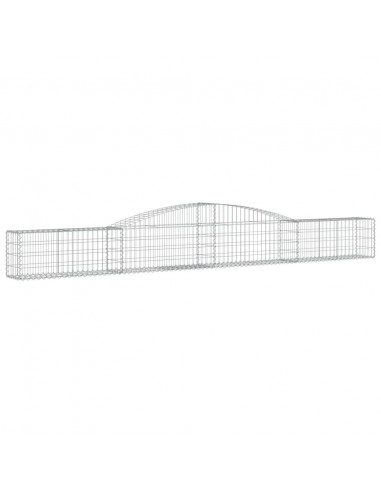 Cesto Gabbione ad Arco 400x30x40/60 cm Ferro Zincato