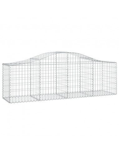 Cesto Gabbione ad Arco 200x50x60/80 cm Ferro Zincato