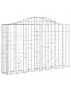 Cesto Gabbione ad Arco 200x30x120/140 cm Ferro Zincato 2