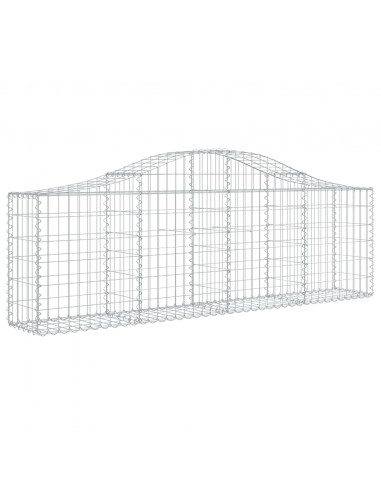 Cesto Gabbione ad Arco 200x30x60/80 cm Ferro Zincato