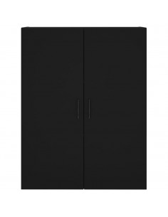 Mobile a Parete Nero 69,5x34x90 cm 2