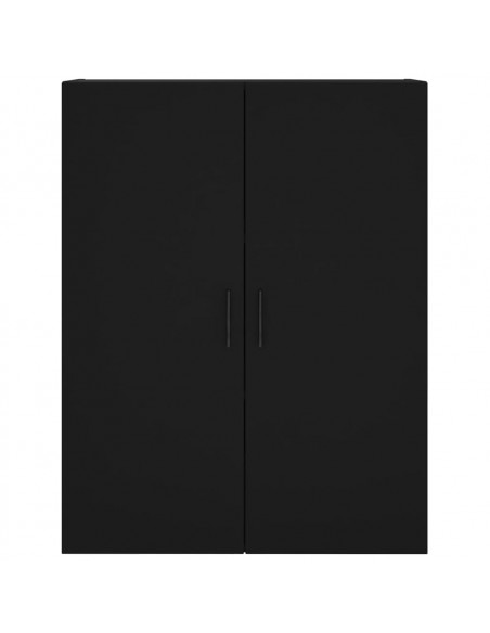 Mobile a Parete Nero 69,5x34x90 cm