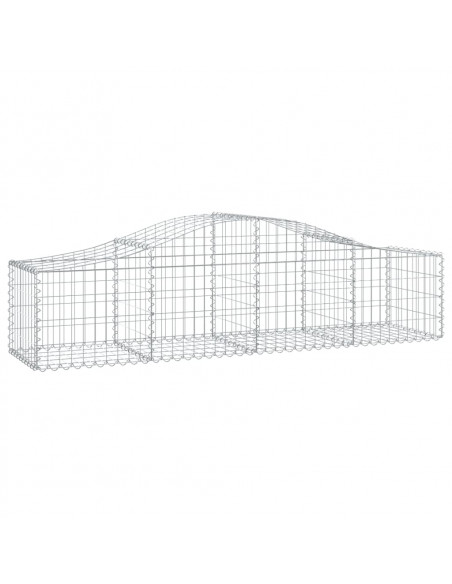 Cesto Gabbione ad Arco 200x50x40/60 cm Ferro Zincato
