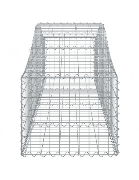 Cesto Gabbione ad Arco 200x50x40/60 cm Ferro Zincato