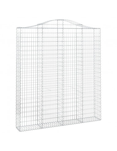 Cesto Gabbione ad Arco 200x30x220/240 cm Ferro Zincato