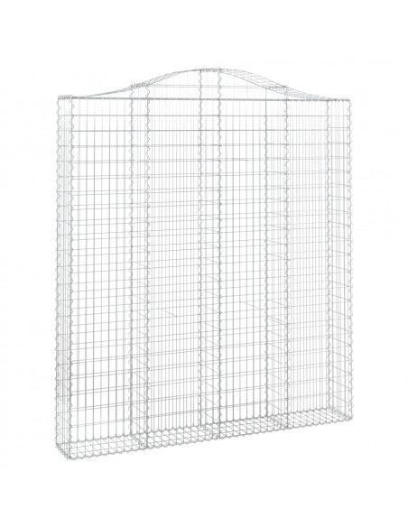 Cesto Gabbione ad Arco 200x30x220/240 cm Ferro Zincato