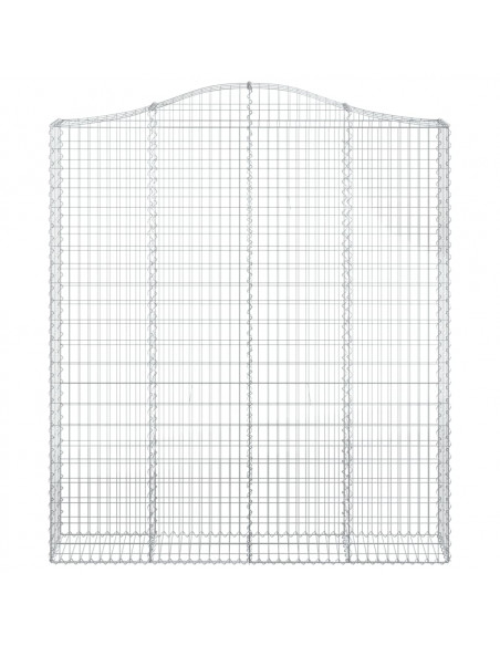 Cesto Gabbione ad Arco 200x30x220/240 cm Ferro Zincato