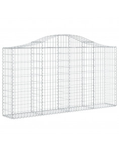 Cesto Gabbione ad Arco 200x30x100/120 cm Ferro Zincato 2