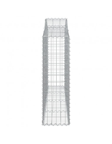 Cesto Gabbione ad Arco 200x30x100/120 cm Ferro Zincato