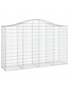 Cesto Gabbione ad Arco 200x50x120/140 cm Ferro Zincato 2