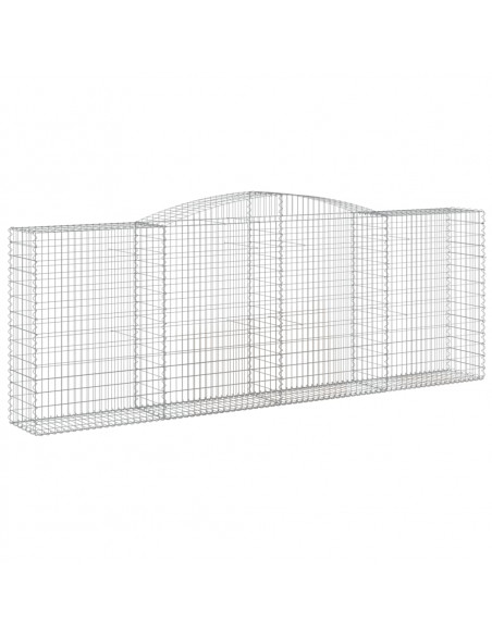 Cesti Gabbioni ad Arco 3 pz 400x50x140/160 cm Ferro Zincato